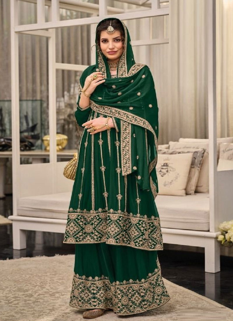 Baani 1443 Festive Wear Embroidery Wholesale Georgette Suit Collection
